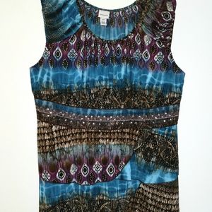 Venezia 18-20 sleeveless boho ruffled blouse